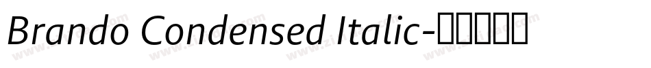 Brando Condensed Italic字体转换